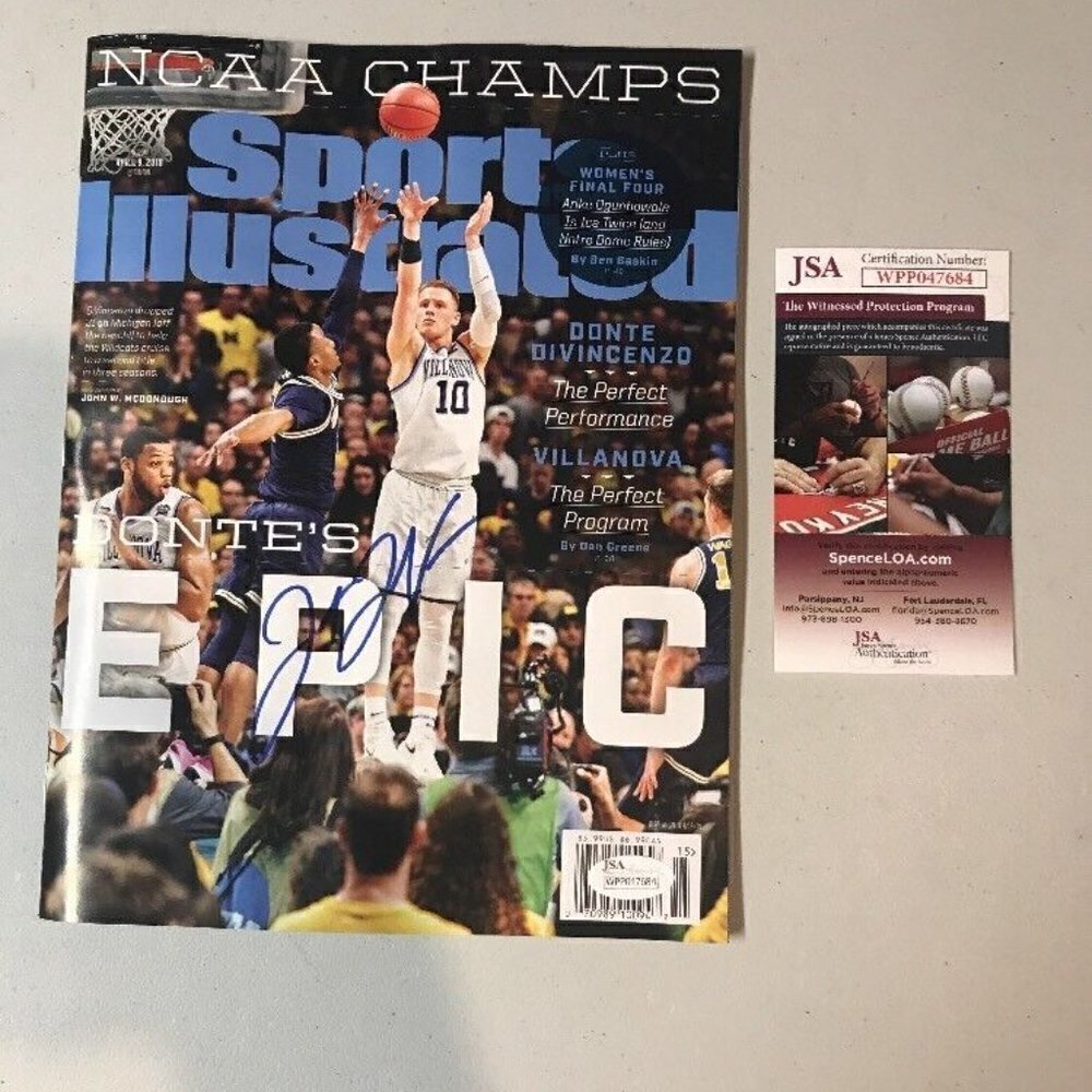 Donte Divincenzo Autograph Signed Villanova SI Sports Illustrated Magazine JSA